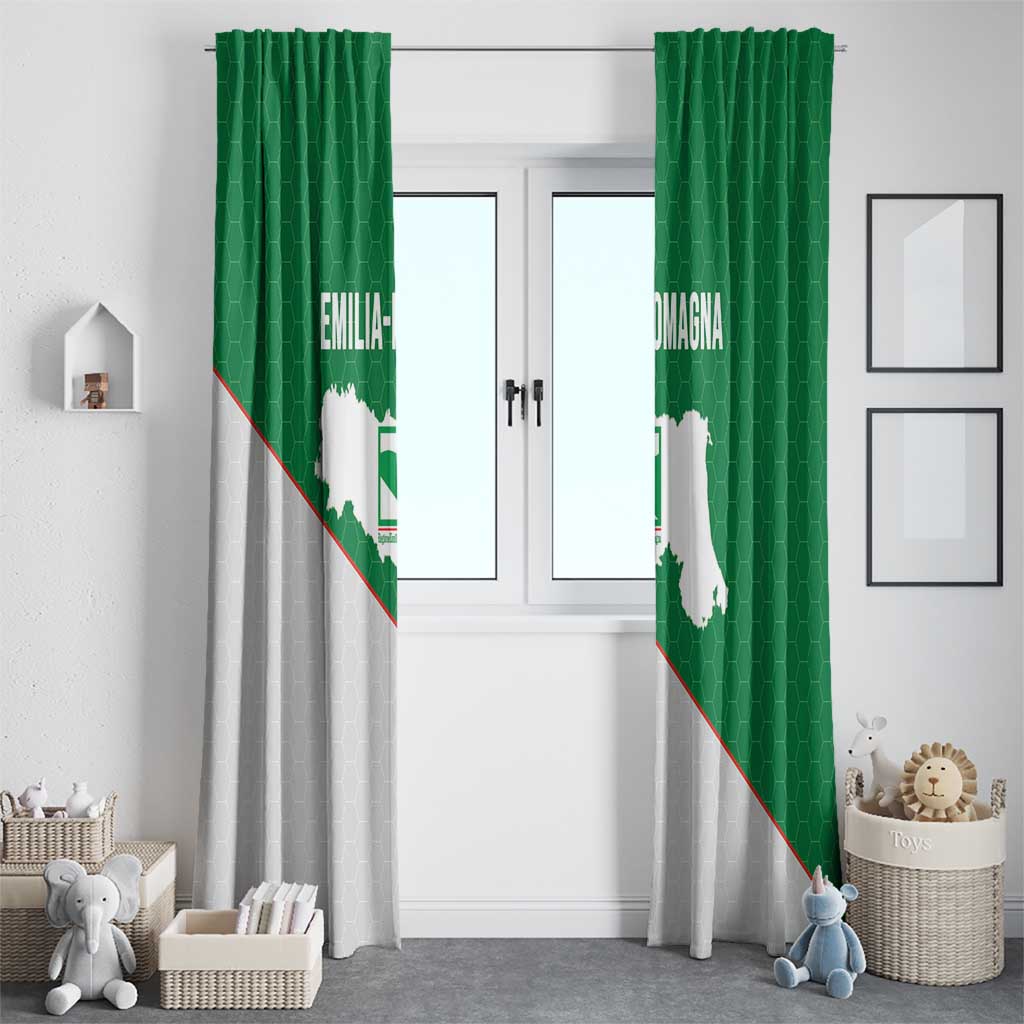 Italy Emilia-Romagna Window Curtain Map With Flag Style - Wonder Print Shop