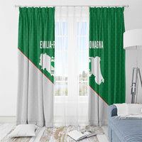 Italy Emilia-Romagna Window Curtain Map With Flag Style - Wonder Print Shop
