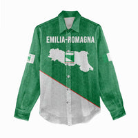 Italy Emilia-Romagna Women Casual Shirt Map With Flag Style LT19