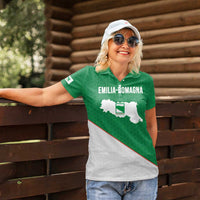 Italy Emilia-Romagna Women Polo Shirt Map With Flag Style LT19
