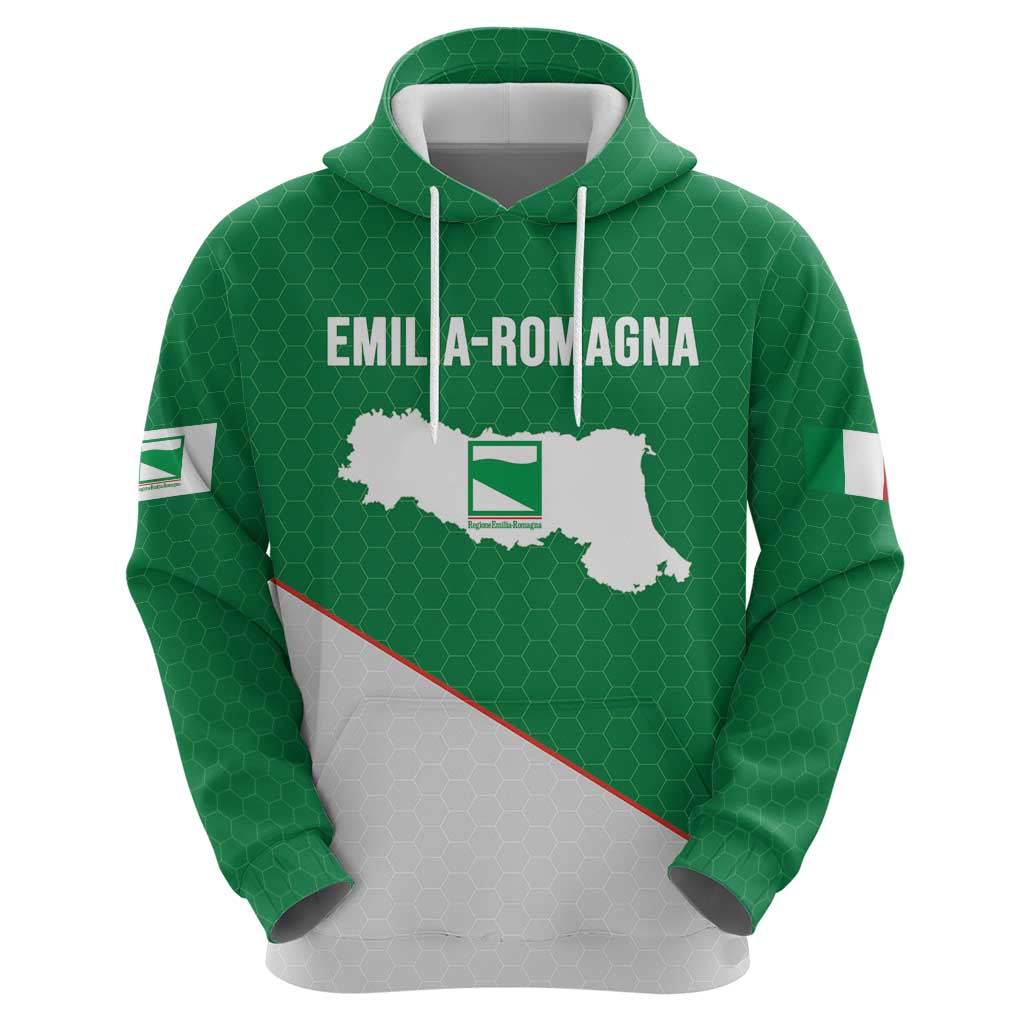 Italy Emilia-Romagna Zip Hoodie Map With Flag Style LT19