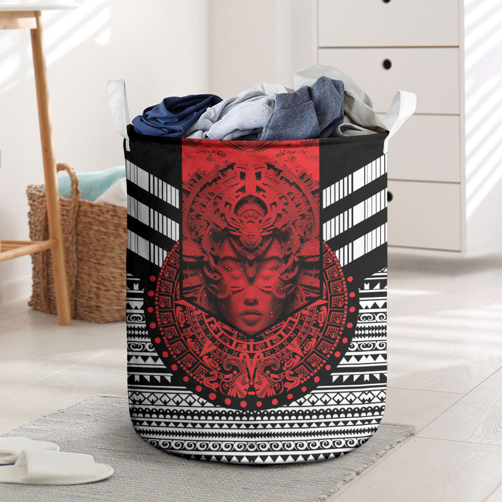 Mexico Aztec Warrior Goddess Laundry Basket Tribal Aztec Heritage