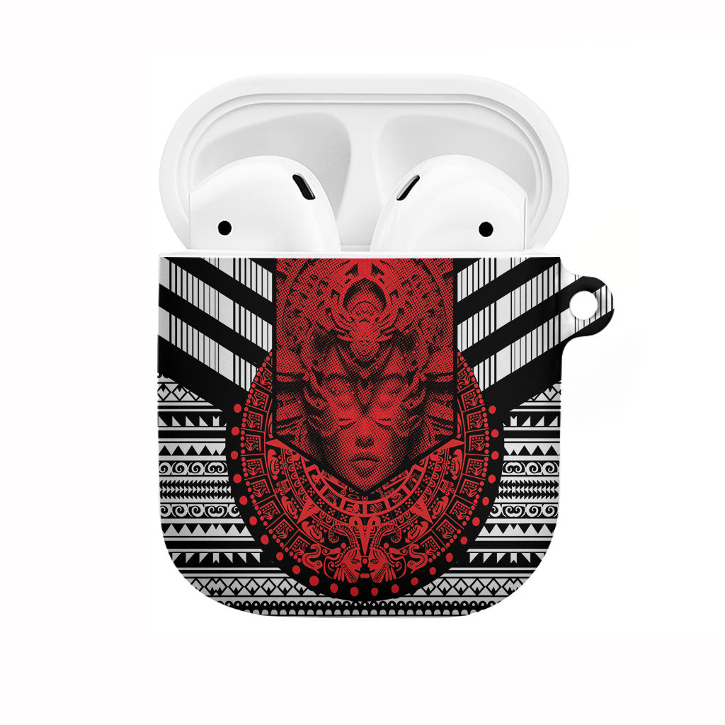 Mexico Aztec Warrior Goddess AirPods Case Tribal Aztec Heritage