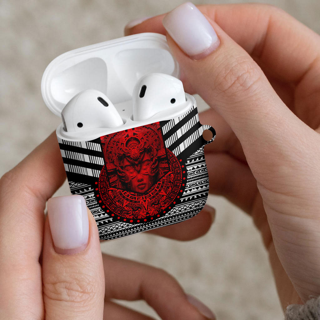 Mexico Aztec Warrior Goddess AirPods Case Tribal Aztec Heritage