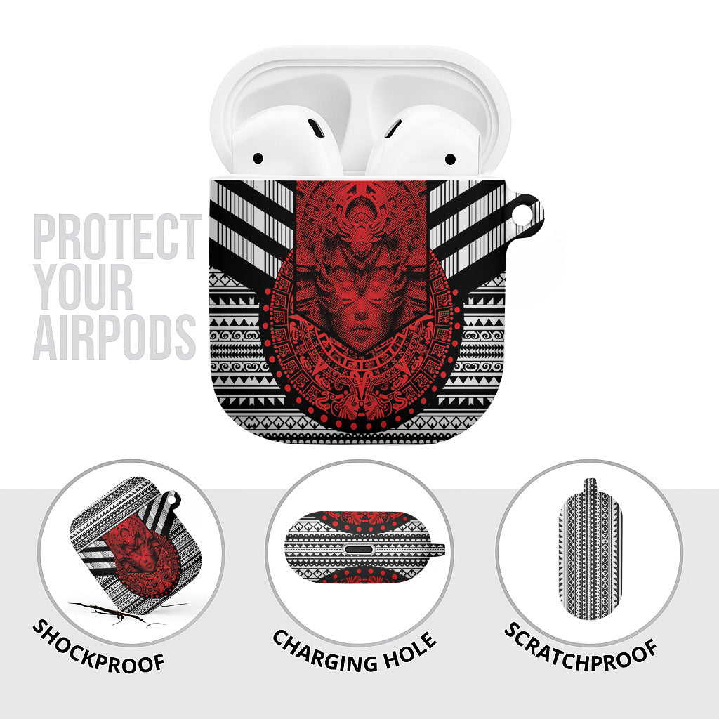 Mexico Aztec Warrior Goddess AirPods Case Tribal Aztec Heritage