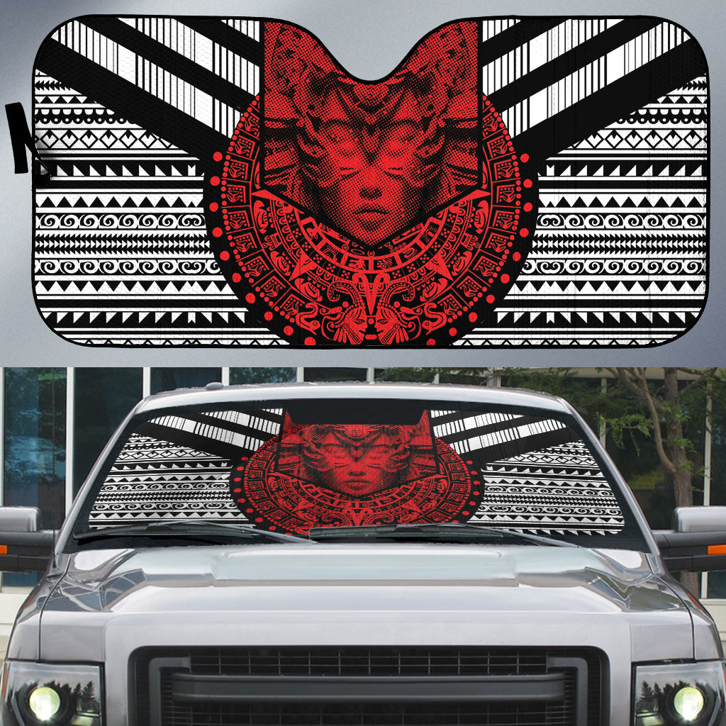 Mexico Aztec Warrior Goddess Auto Sun Shade Tribal Aztec Heritage