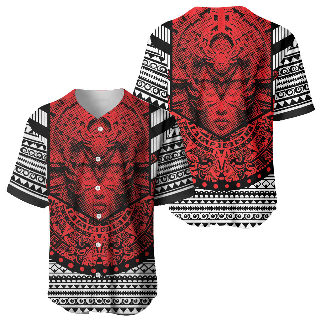 Mexico Aztec Warrior Goddess Baseball Jersey Tribal Aztec Heritage