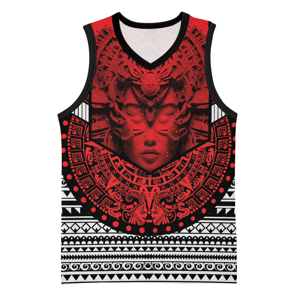 Mexico Aztec Warrior Goddess Basketball Jersey Tribal Aztec Heritage