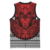 Mexico Aztec Warrior Goddess Basketball Jersey Tribal Aztec Heritage