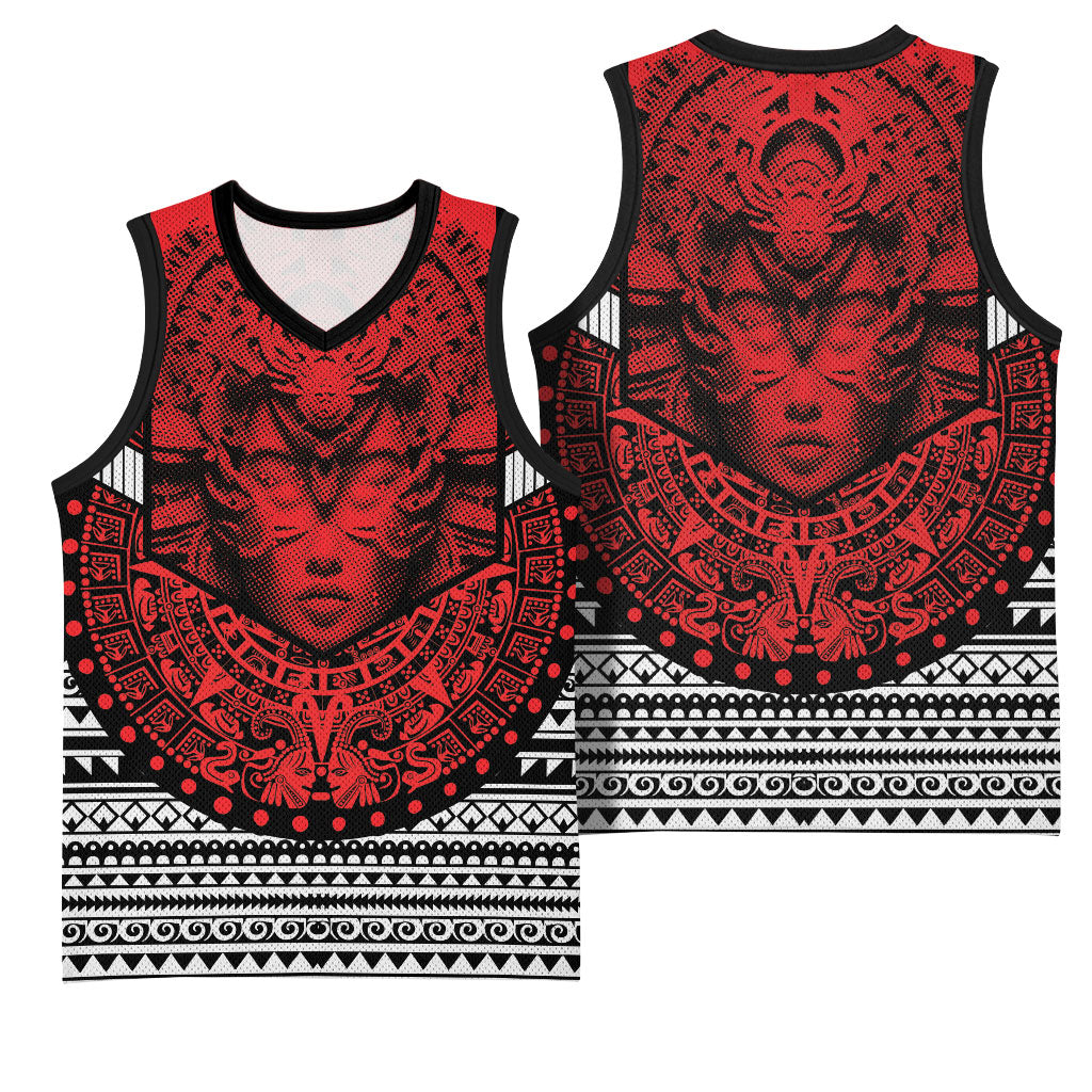 Mexico Aztec Warrior Goddess Basketball Jersey Tribal Aztec Heritage