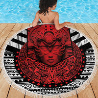 Mexico Aztec Warrior Goddess Beach Blanket Tribal Aztec Heritage