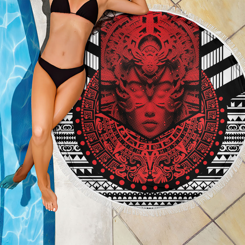 Mexico Aztec Warrior Goddess Beach Blanket Tribal Aztec Heritage