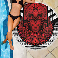 Mexico Aztec Warrior Goddess Beach Blanket Tribal Aztec Heritage