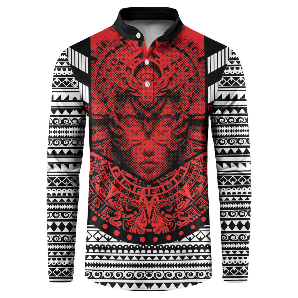 Mexico Aztec Warrior Goddess Button Sweatshirt Tribal Aztec Heritage