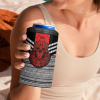 Mexico Aztec Warrior Goddess 4 in 1 Can Cooler Tumbler Tribal Aztec Heritage