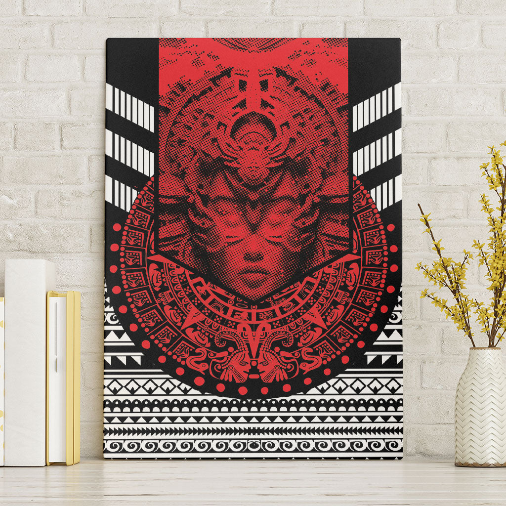 Mexico Aztec Warrior Goddess Canvas Wall Art Tribal Aztec Heritage