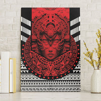 Mexico Aztec Warrior Goddess Canvas Wall Art Tribal Aztec Heritage