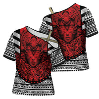 Mexico Aztec Warrior Goddess Cross Shoulder Shirt Tribal Aztec Heritage
