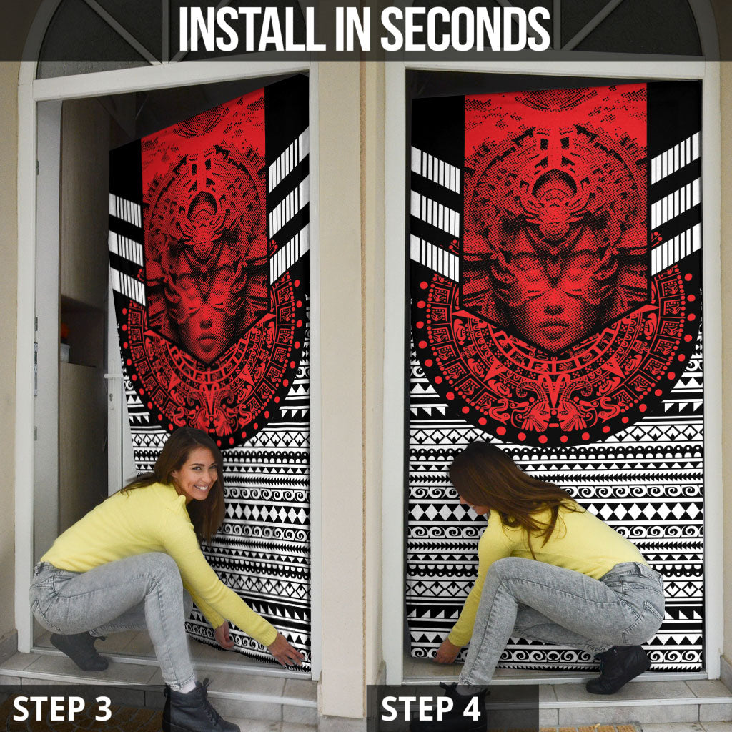 Mexico Aztec Warrior Goddess Door Cover Tribal Aztec Heritage