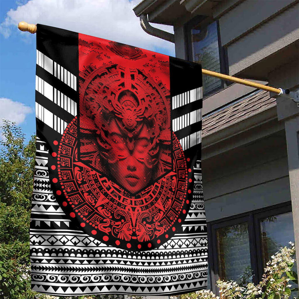 Mexico Aztec Warrior Goddess Garden Flag Tribal Aztec Heritage