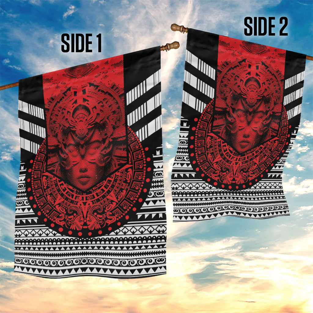 Mexico Aztec Warrior Goddess Garden Flag Tribal Aztec Heritage