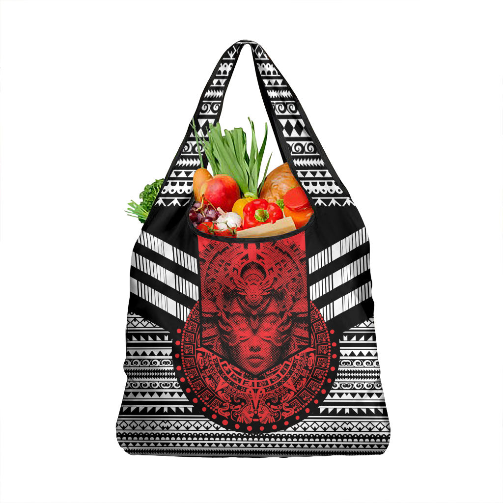 Mexico Aztec Warrior Goddess Grocery Bag Tribal Aztec Heritage