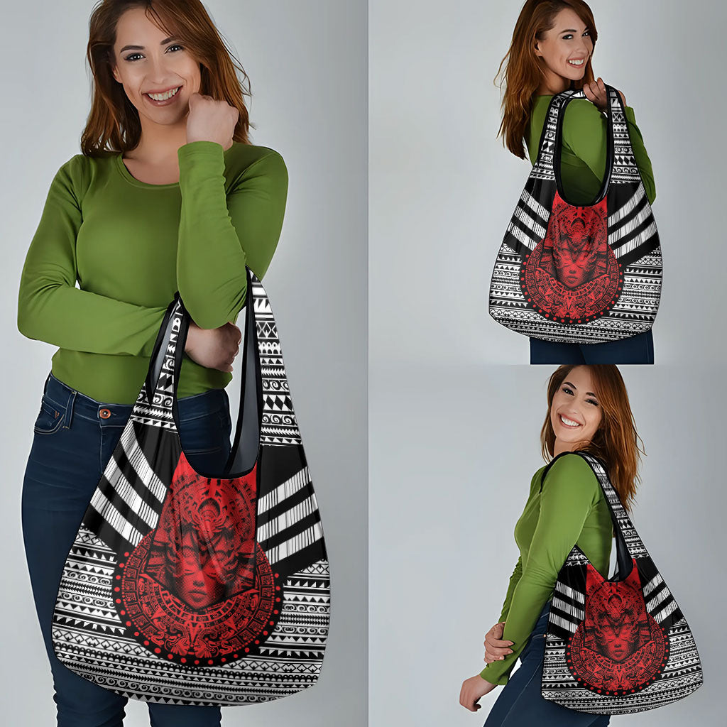 Mexico Aztec Warrior Goddess Grocery Bag Tribal Aztec Heritage