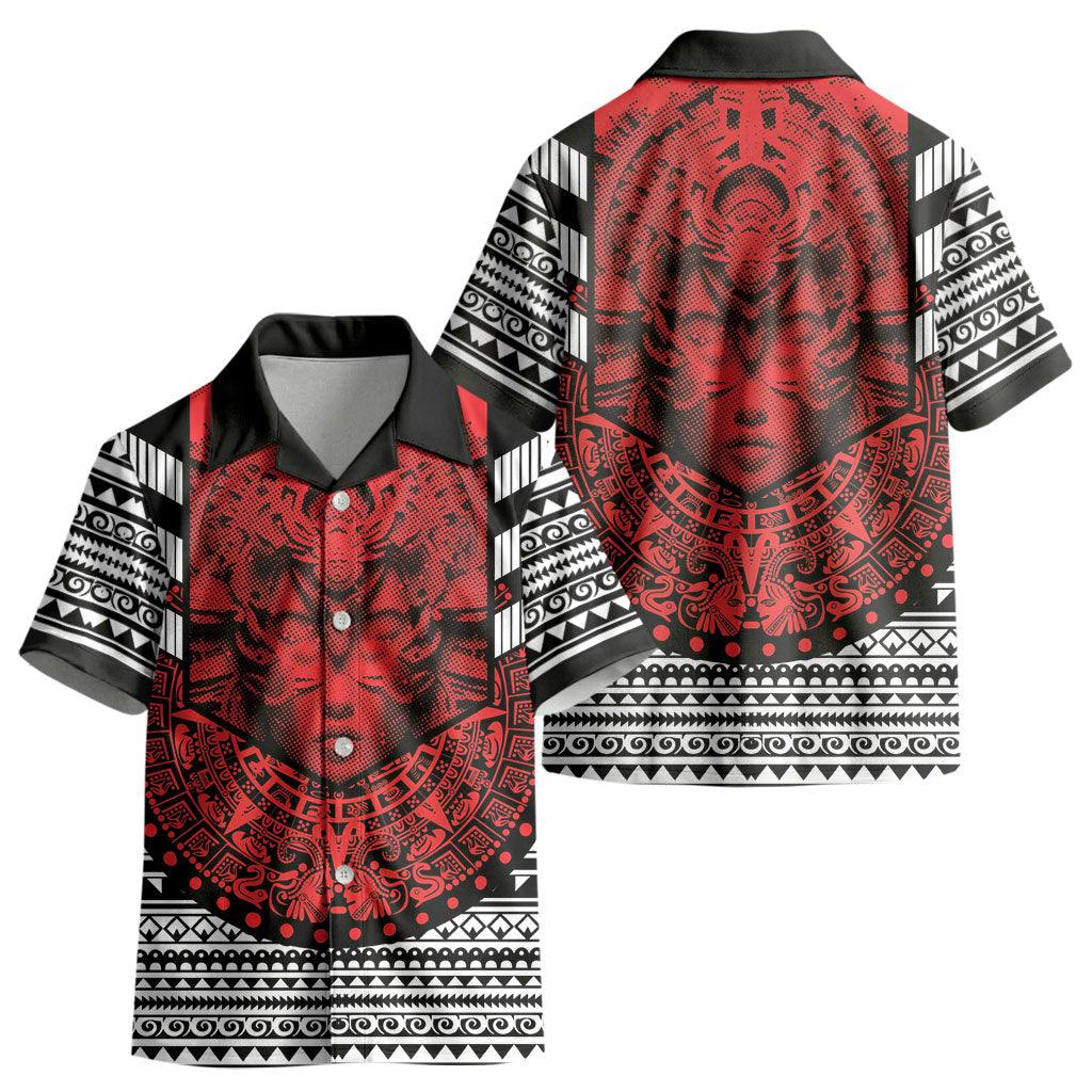 Mexico Aztec Warrior Goddess Kid Hawaiian Shirt Tribal Aztec Heritage