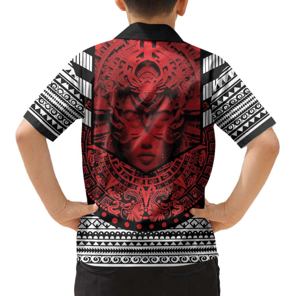 Mexico Aztec Warrior Goddess Kid Hawaiian Shirt Tribal Aztec Heritage