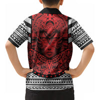 Mexico Aztec Warrior Goddess Kid Hawaiian Shirt Tribal Aztec Heritage
