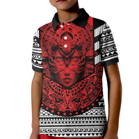 Mexico Aztec Warrior Goddess Kid Polo Shirt Tribal Aztec Heritage