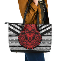 Mexico Aztec Warrior Goddess Leather Tote Bag Tribal Aztec Heritage