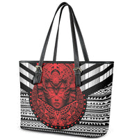 Mexico Aztec Warrior Goddess Leather Tote Bag Tribal Aztec Heritage