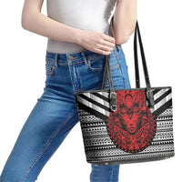 Mexico Aztec Warrior Goddess Leather Tote Bag Tribal Aztec Heritage