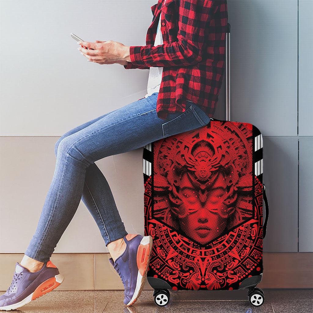 Mexico Aztec Warrior Goddess Luggage Cover Tribal Aztec Heritage