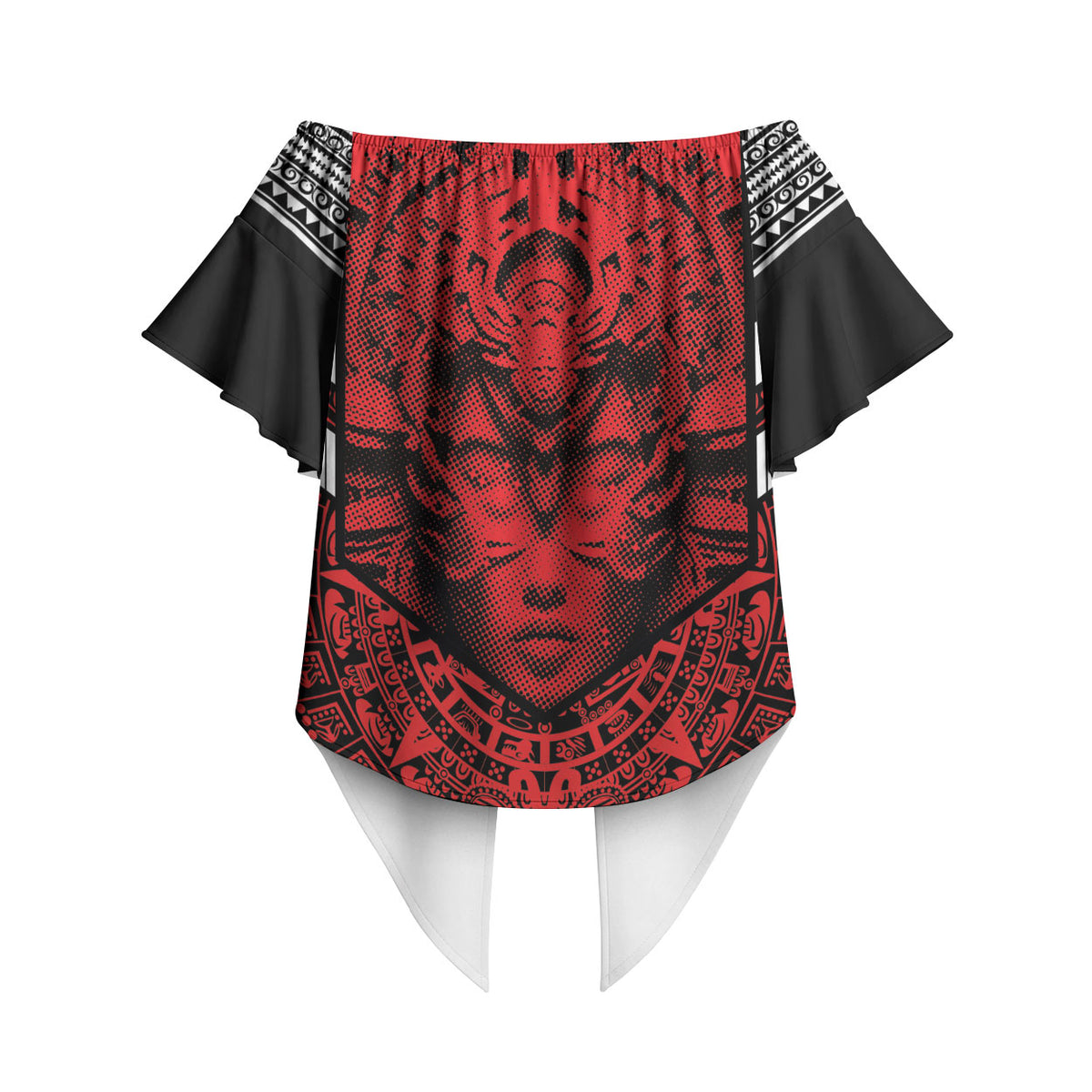 Mexico Aztec Warrior Goddess Off Shoulder Wrap Waist Top Tribal Aztec Heritage