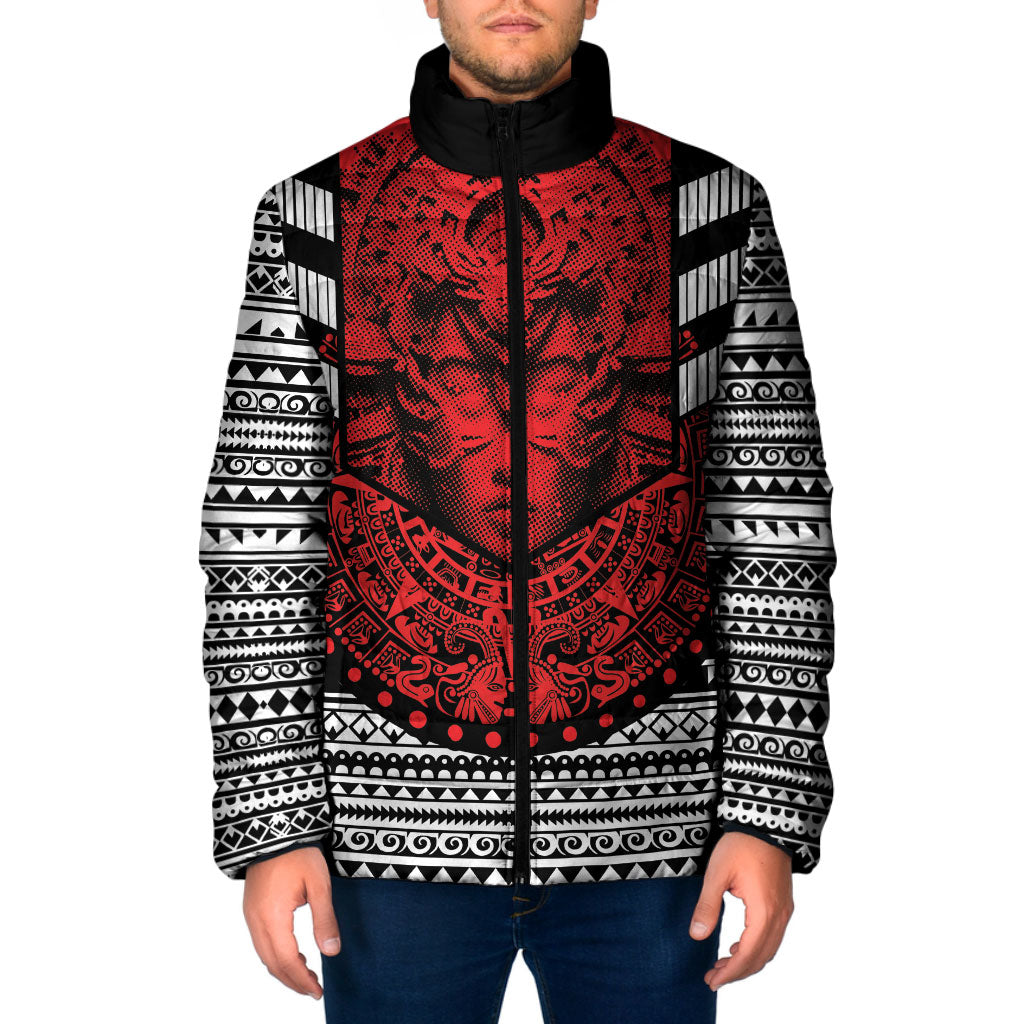 Mexico Aztec Warrior Goddess Padded Jacket Tribal Aztec Heritage