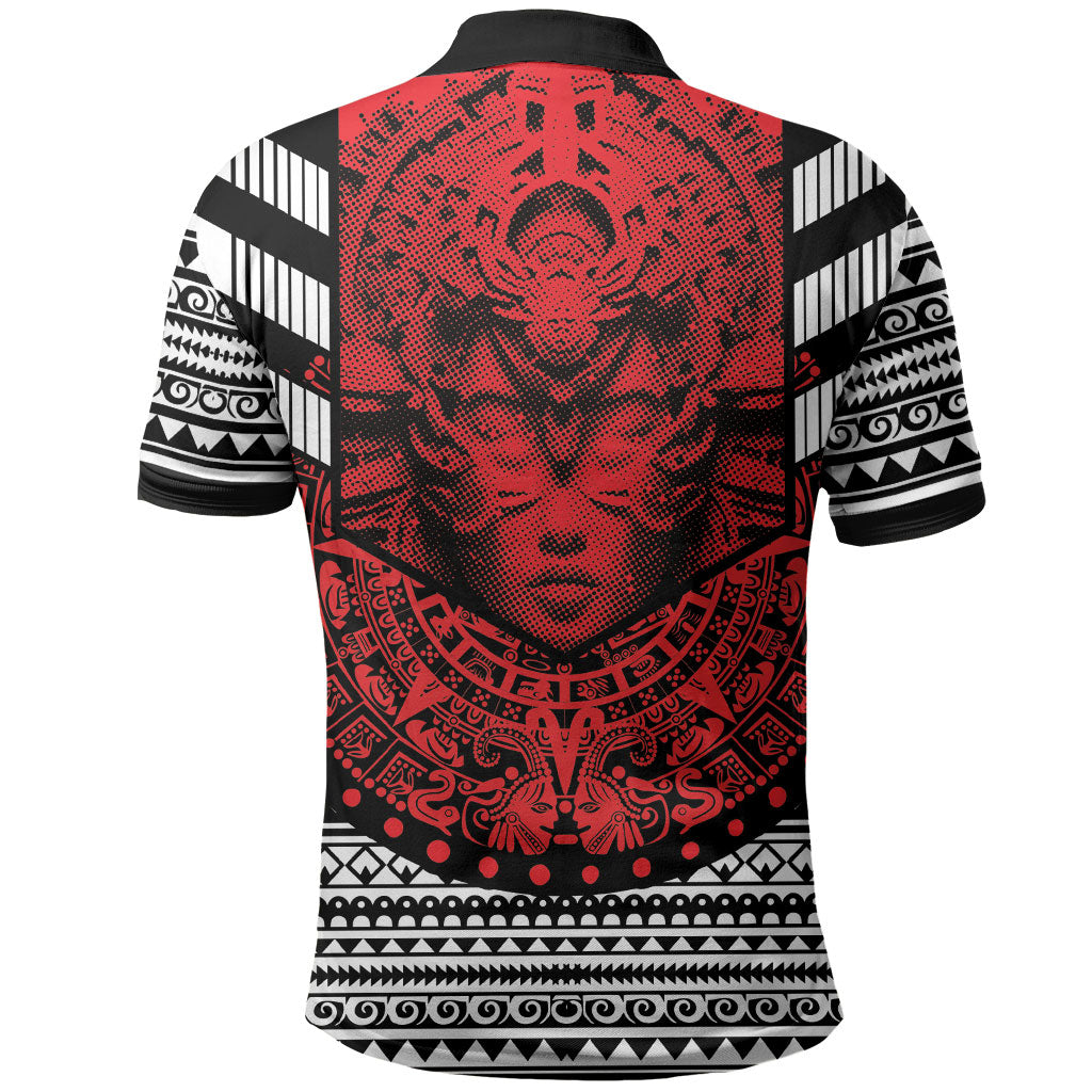 Mexico Aztec Warrior Goddess Polo Shirt Tribal Aztec Heritage