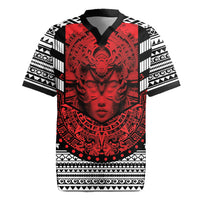 Mexico Aztec Warrior Goddess Rugby Jersey Tribal Aztec Heritage