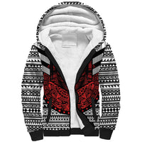 Mexico Aztec Warrior Goddess Sherpa Hoodie Tribal Aztec Heritage