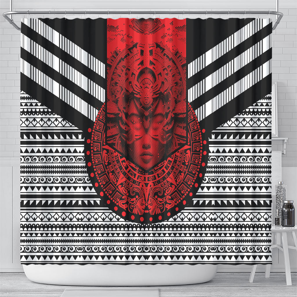 Mexico Aztec Warrior Goddess Shower Curtain Tribal Aztec Heritage