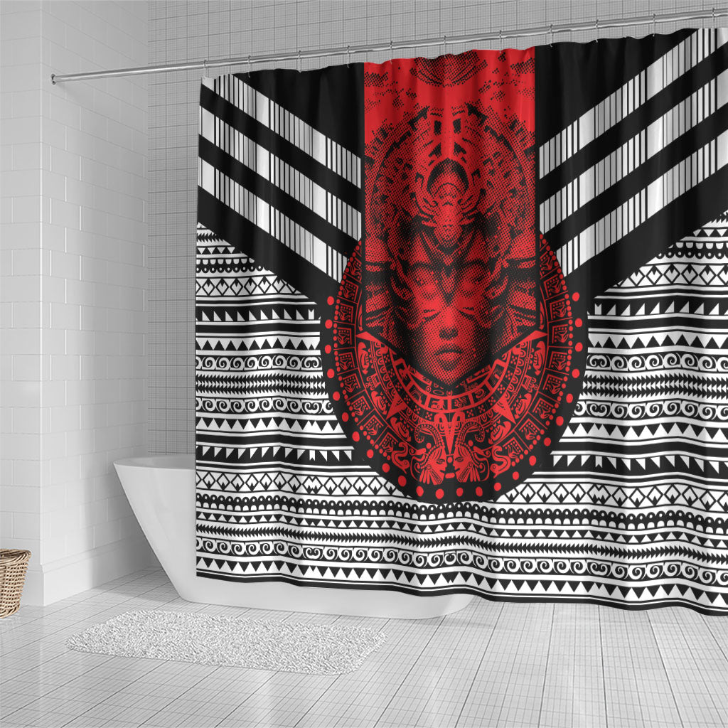 Mexico Aztec Warrior Goddess Shower Curtain Tribal Aztec Heritage