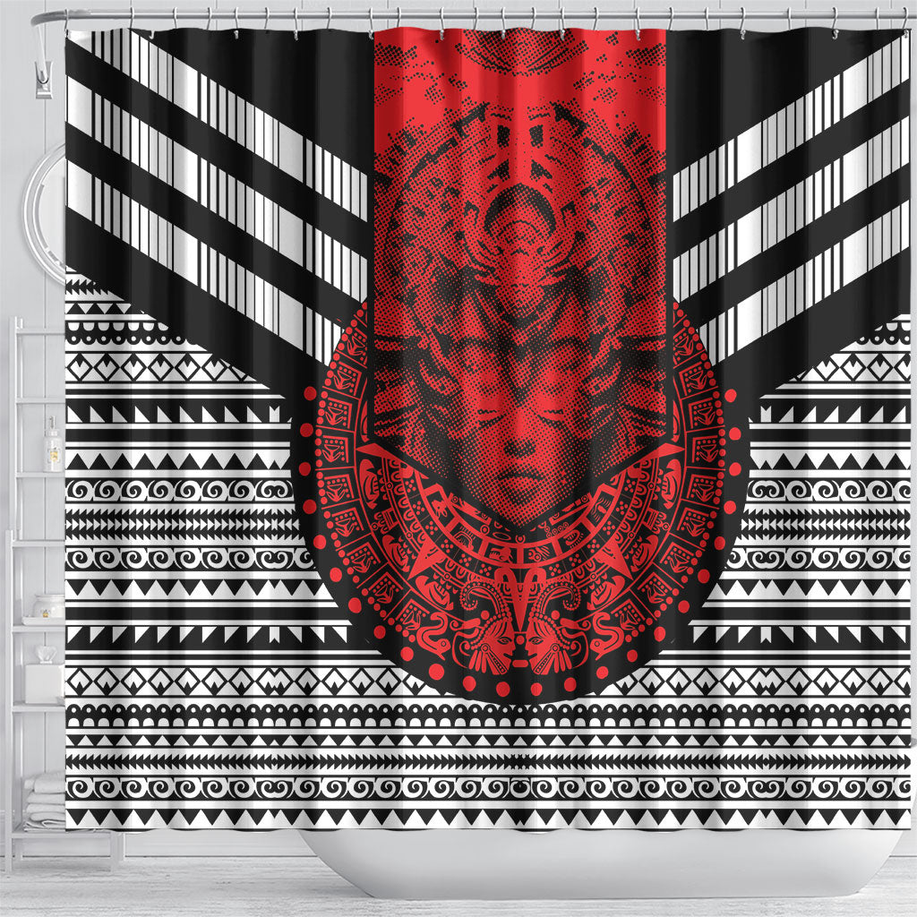 Mexico Aztec Warrior Goddess Shower Curtain Tribal Aztec Heritage
