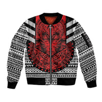 Mexico Aztec Warrior Goddess Sleeve Zip Bomber Jacket Tribal Aztec Heritage