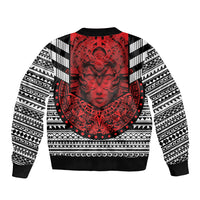 Mexico Aztec Warrior Goddess Sleeve Zip Bomber Jacket Tribal Aztec Heritage