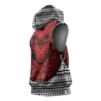 Mexico Aztec Warrior Goddess Sleeveless Hoodie Tribal Aztec Heritage