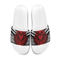 Mexico Aztec Warrior Goddess Slide Sandals Tribal Aztec Heritage