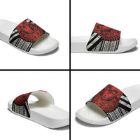 Mexico Aztec Warrior Goddess Slide Sandals Tribal Aztec Heritage