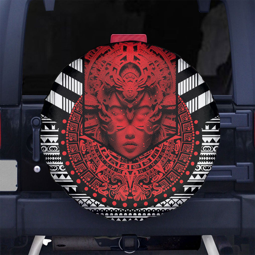 Mexico Aztec Warrior Goddess Spare Tire Cover Tribal Aztec Heritage