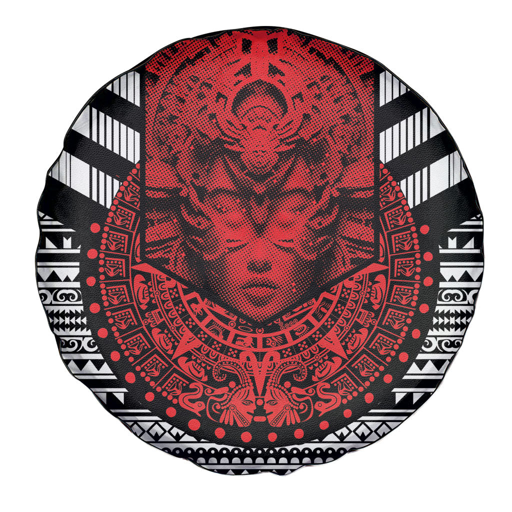 Mexico Aztec Warrior Goddess Spare Tire Cover Tribal Aztec Heritage